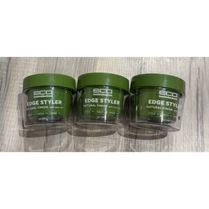 Eco Style Edge Styler Hair Gel, Strong Hold, Olive Oil, Water-Based, 3 oz Green